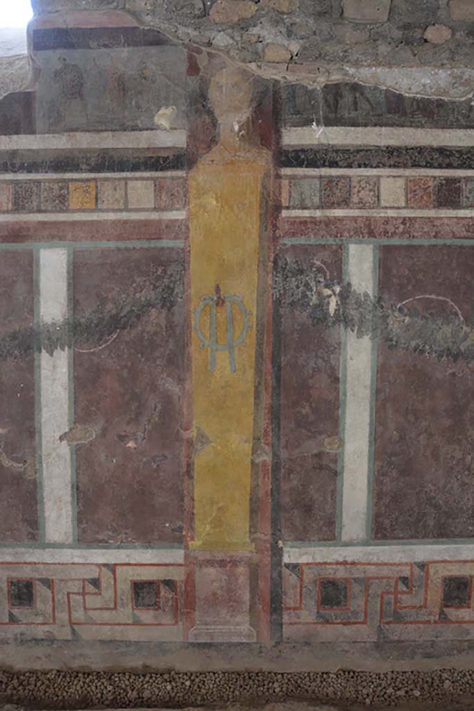 I.6.2 Pompeii. September 2019. Detail from west wall of east wing.
Foto Annette Haug, ERC Grant 681269 DCOR.
