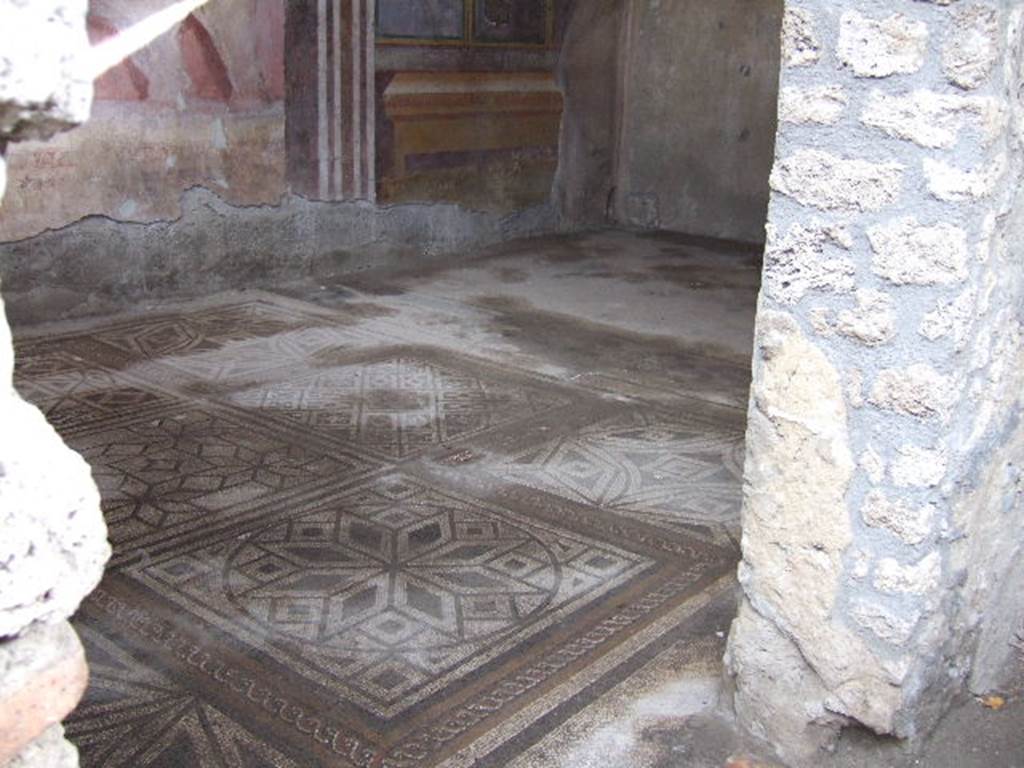 I.6.4 Pompeii.  December 2005. Room 11, Mosaic floor.   
