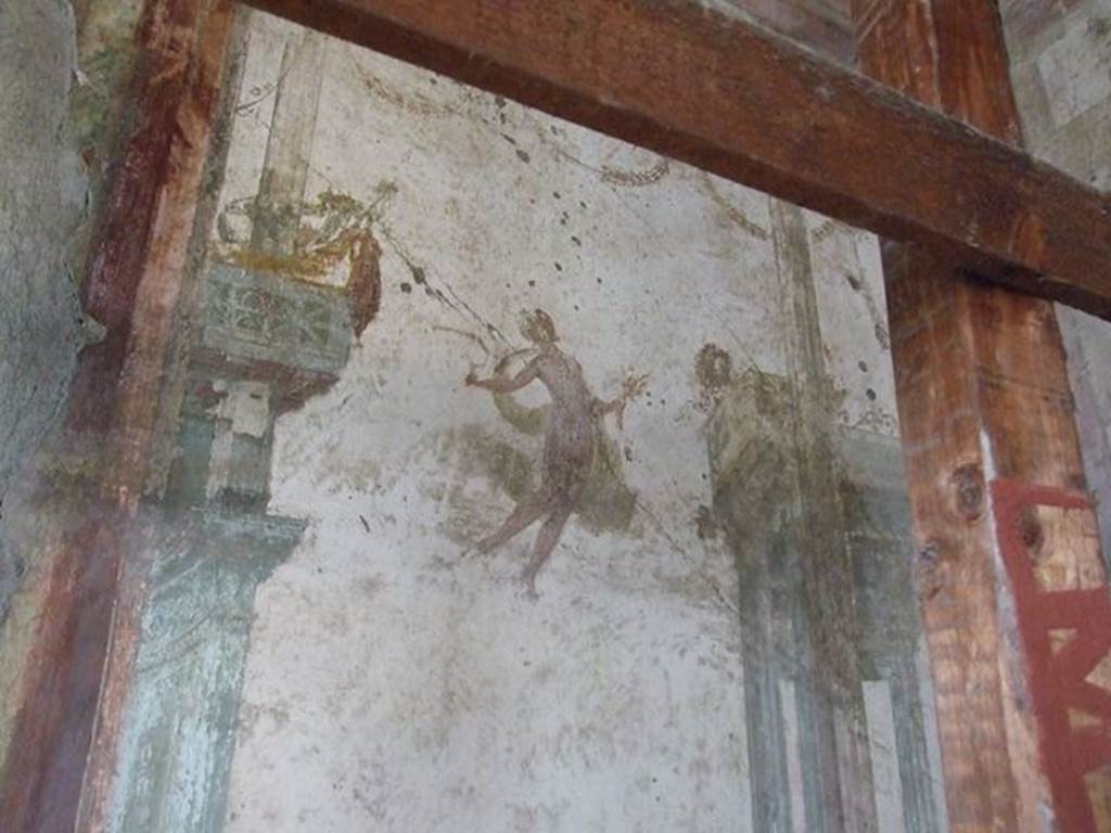 I.7.11 Pompeii. December 2006. Triclinium, wall painting of floating figure.