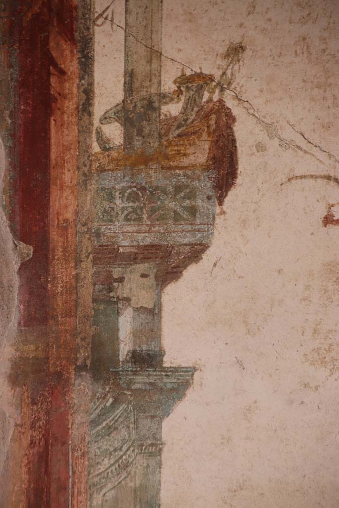 I.7.11 Pompeii. September 2021. Detail from panel at north end of west wall. Photo courtesy of Klaus Heese.