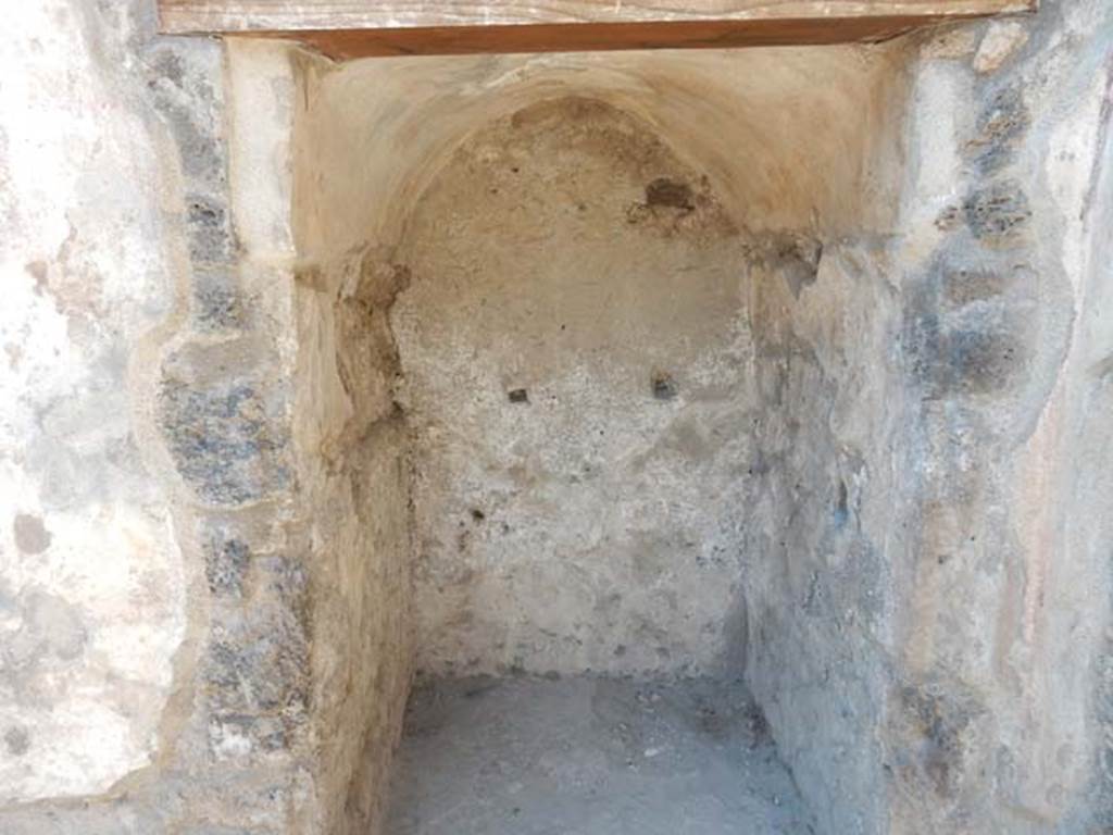 I.7.11 Pompeii. May 2017. Cupboard, latrine or small room on the north wall of I.7.10 under stairs. Photo courtesy of Buzz Ferebee.
