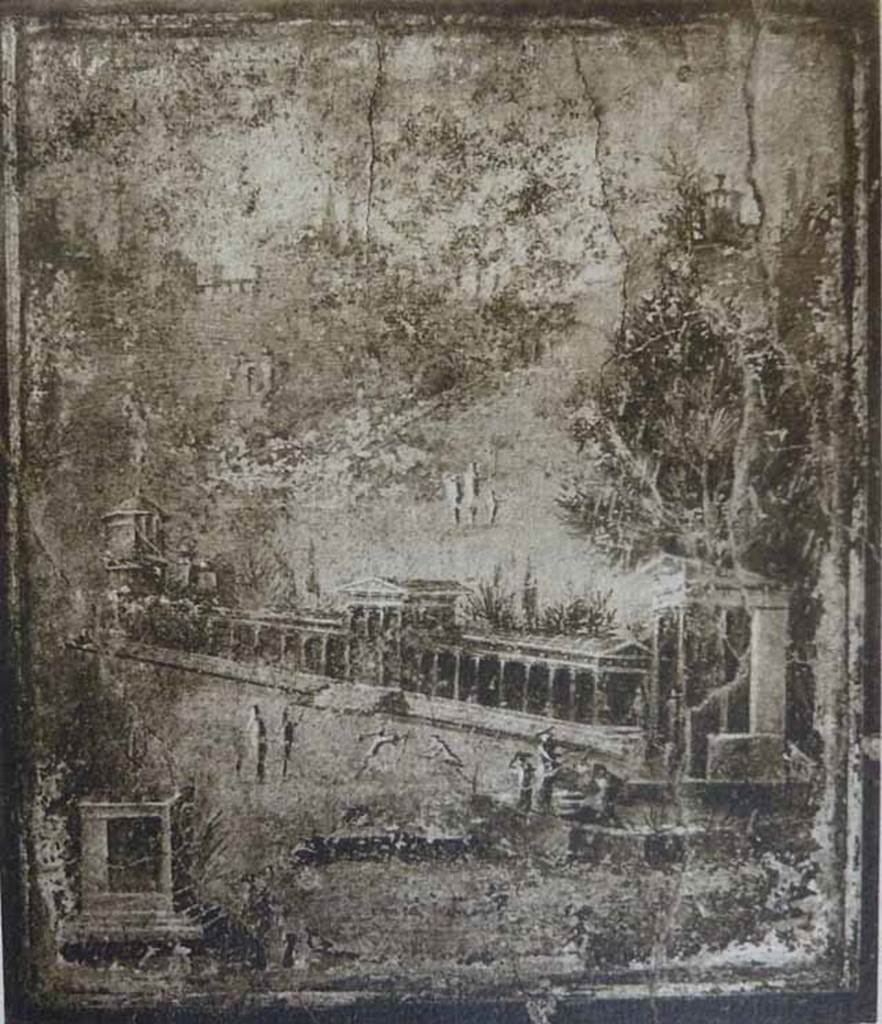 I.7.19 Pompeii. Old undated photograph of painting from south wall, shortly after excavation.