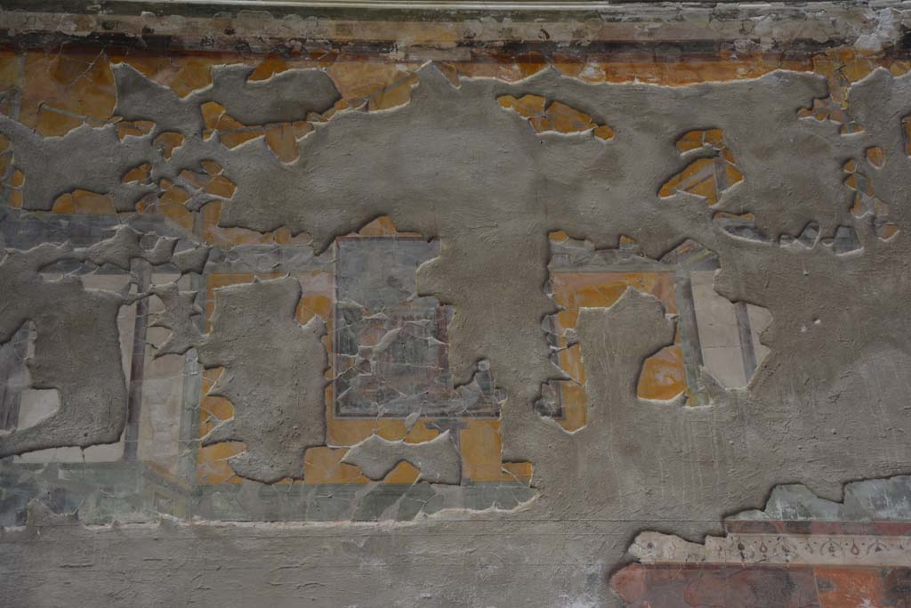 I.9.1 Pompeii. October 2019. Room 7, detail from upper east wall of tablinum.
Foto Annette Haug, ERC Grant 681269 DCOR
