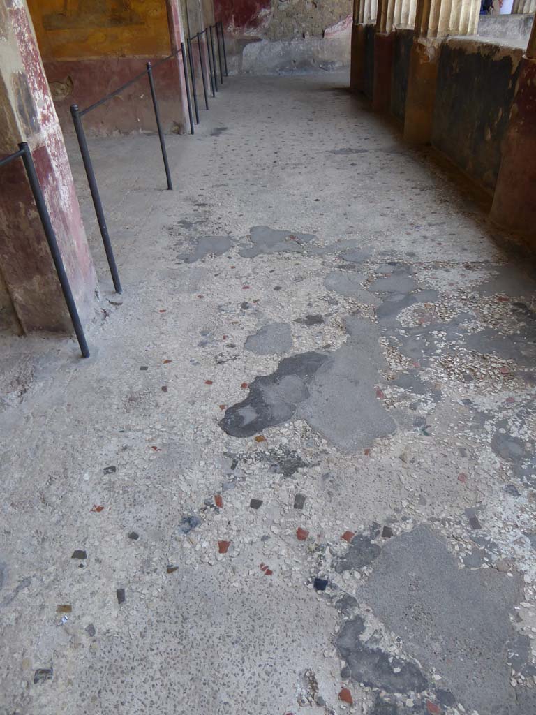 I.10.4 Pompeii. September 2018. Looking west across flooring in south portico.  
Foto Annette Haug, ERC Grant 681269 DCOR.
