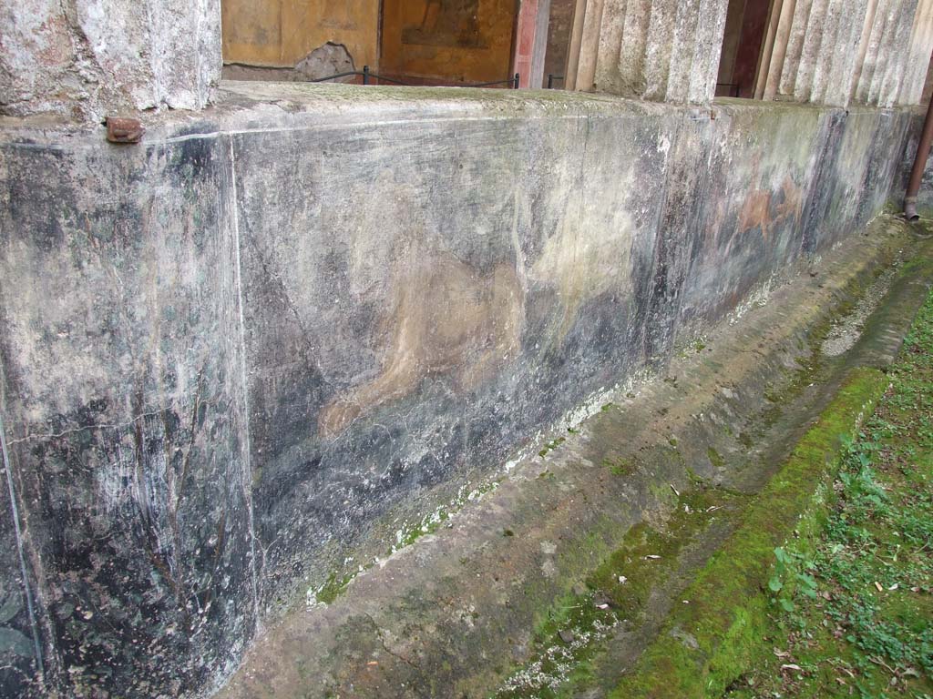 I.10.4 Pompeii. December 2006. Peristyle garden, painting on inside of painted pluteus of peristyle.