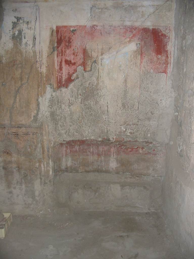 I.12.3 Pompeii. May 2003. 
Room 3, east wall at south end, with recess. Photo courtesy of Nicolas Monteix.
