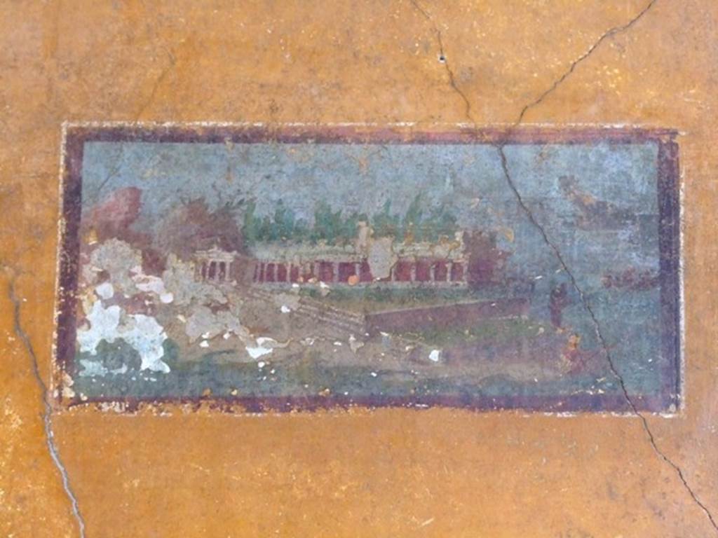 II.3.3 Pompeii. March 2009. Painted panel, architectural landscape, in north-east corner of room 11.