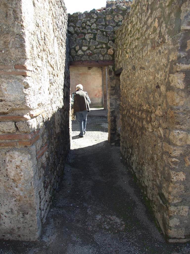 V.1.23 Pompeii. March 2009. Room 12, corridor leading to portico of V.1.26.