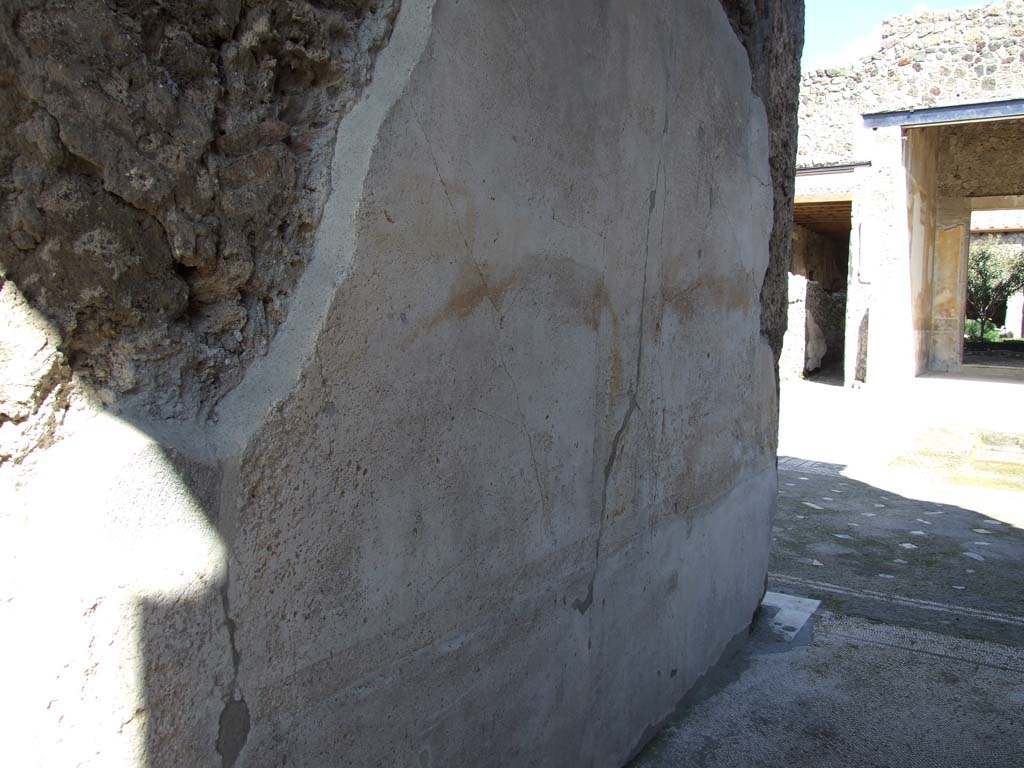 V.1.26 Pompeii. March 2009. North wall of fauces or entrance corridor “a”.