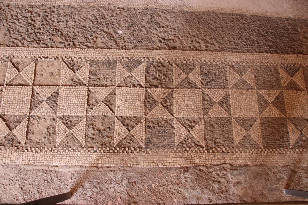 V.2.i Pompeii. October 2023. Oecus 21, mosaic doorway threshold. Photo courtesy of Klaus Heese.