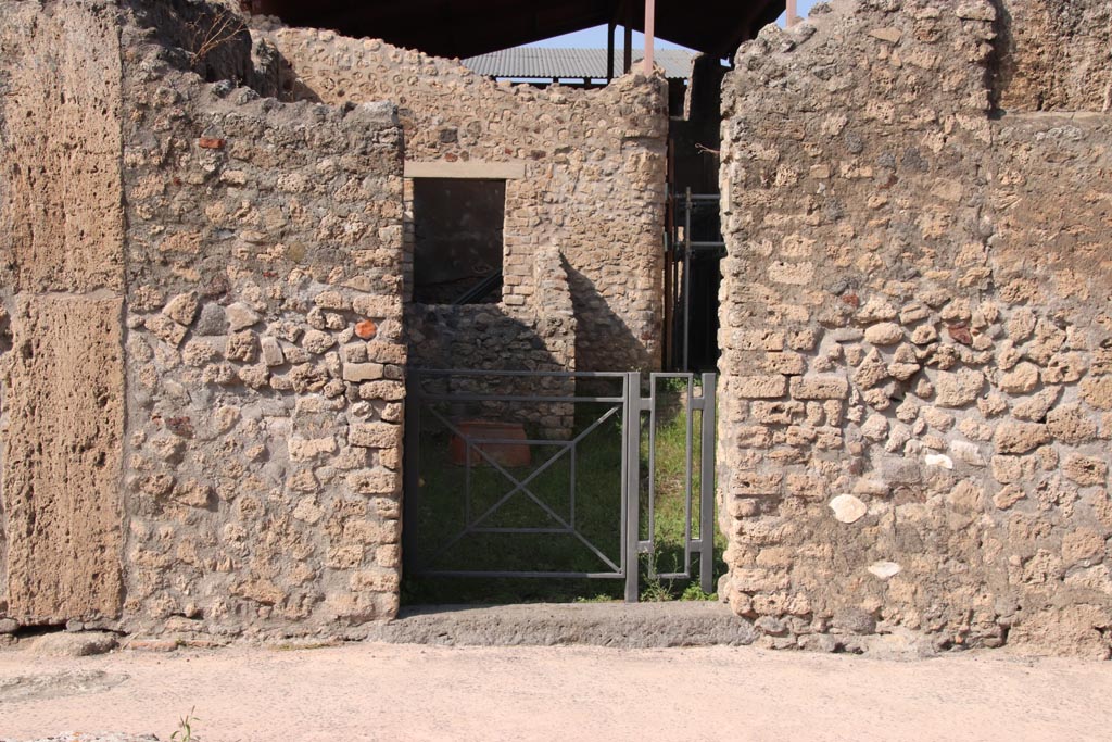 V.3.6 Pompeii. October 2023. Looking north to entrance doorway. Photo courtesy of Klaus Heese.