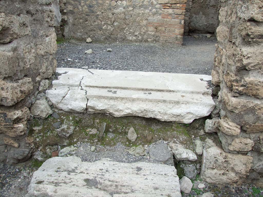 VI.8.9 Pompeii. December 2007. Two steps leading to rear rooms.