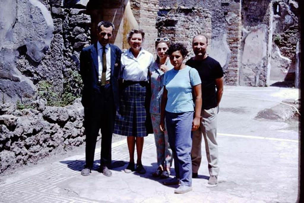 VI.8.23 Pompeii. 1966. Looking east from tablinum towards atrium, Dott. Carlo Giordano and Wilhelmina are on the left. The ala on the north side of the atrium can be seen, with yellow plaster, at the rear of the group.  Photo by Stanley A. Jashemski.
Source: The Wilhelmina and Stanley A. Jashemski archive in the University of Maryland Library, Special Collections (See collection page) and made available under the Creative Commons Attribution-Non Commercial License v.4. See Licence and use details.
J66f0678
