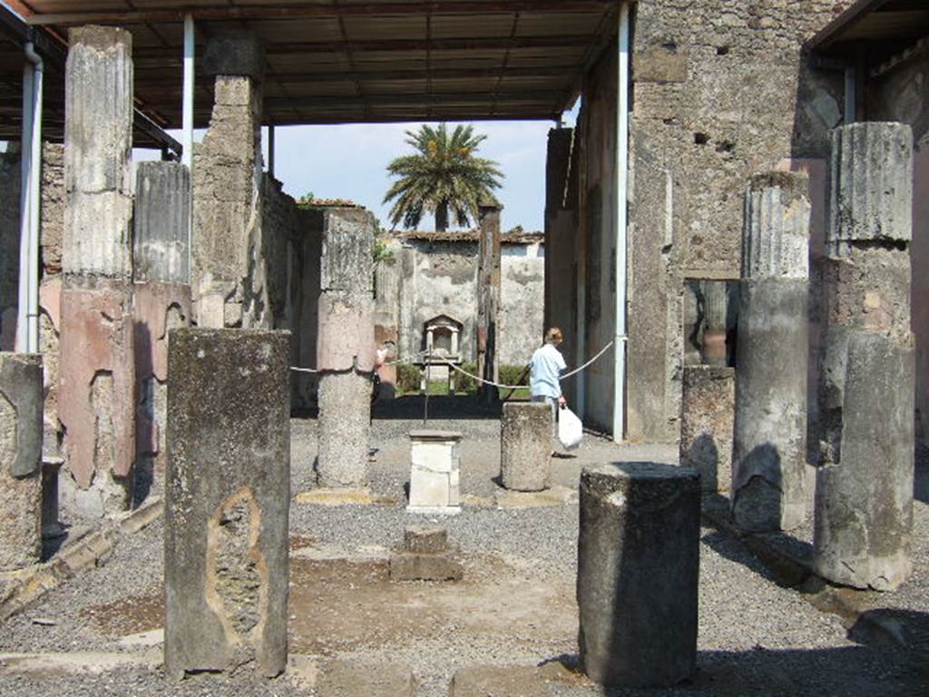 VI.9.6 Pompeii. May 2006. Room 3, looking east across atrium.