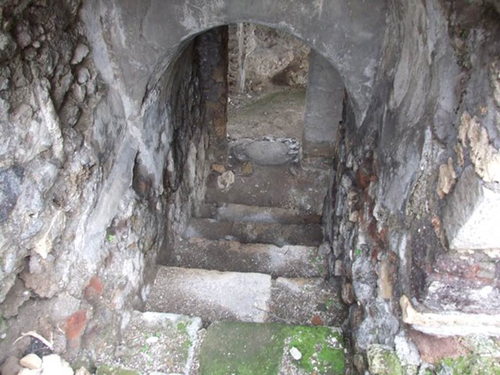 VI.10.7 Pompeii.  March 2009.  Room 12.  Stairs to lower level and garden.
