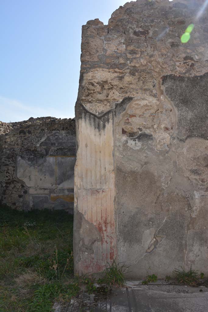 VI 15 5 Pompeii. March 2019. Tablinum 7, south wall pilaster at east end.
Foto Annette Haug, ERC Grant 681269 DCOR.
