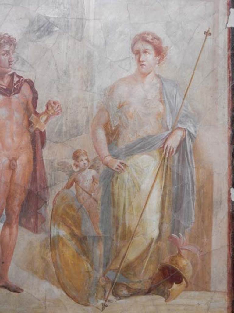 VI.17.42 Pompeii, May 2018. Triclinium 20, south wall, detail of Roxanne.  
Archaeological Park of Pompeii, inv. 41657.  Photo courtesy of Buzz Ferebee.
