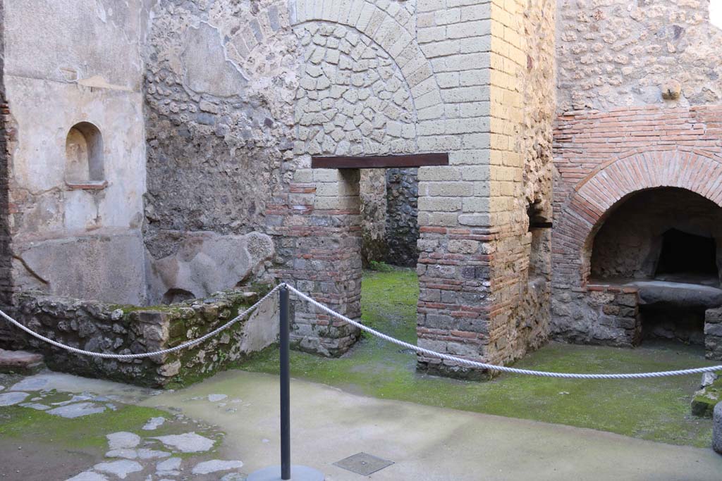 VII.1.46, Pompeii. December 2020. Looking towards north side of kitchen/bakery area. Photo courtesy of Aude Durand.