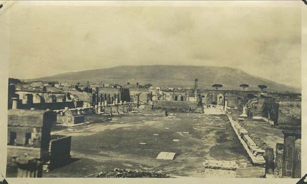 VII.8 Pompeii Forum. 29th March 1922. Looking north across the Forum, from the south-east corner. Photo courtesy of Rick Bauer.
