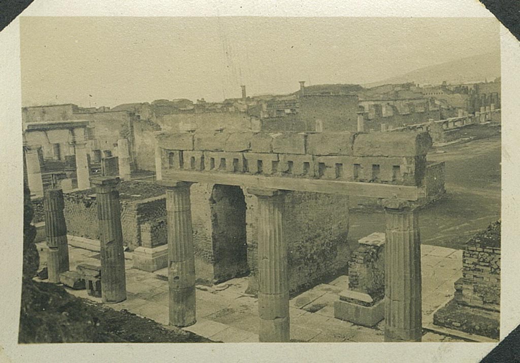 VII.8 Pompeii Forum. 29th March 1922. Looking north-west from south side. Photo courtesy of Rick Bauer.