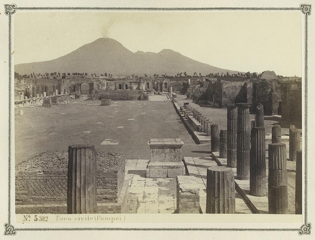 VII.8. Pompeii. Sommer photo number 5302 from album dated January 1874. Looking north from south-east corner of Forum. 
Photo courtesy of Rick Bauer.
