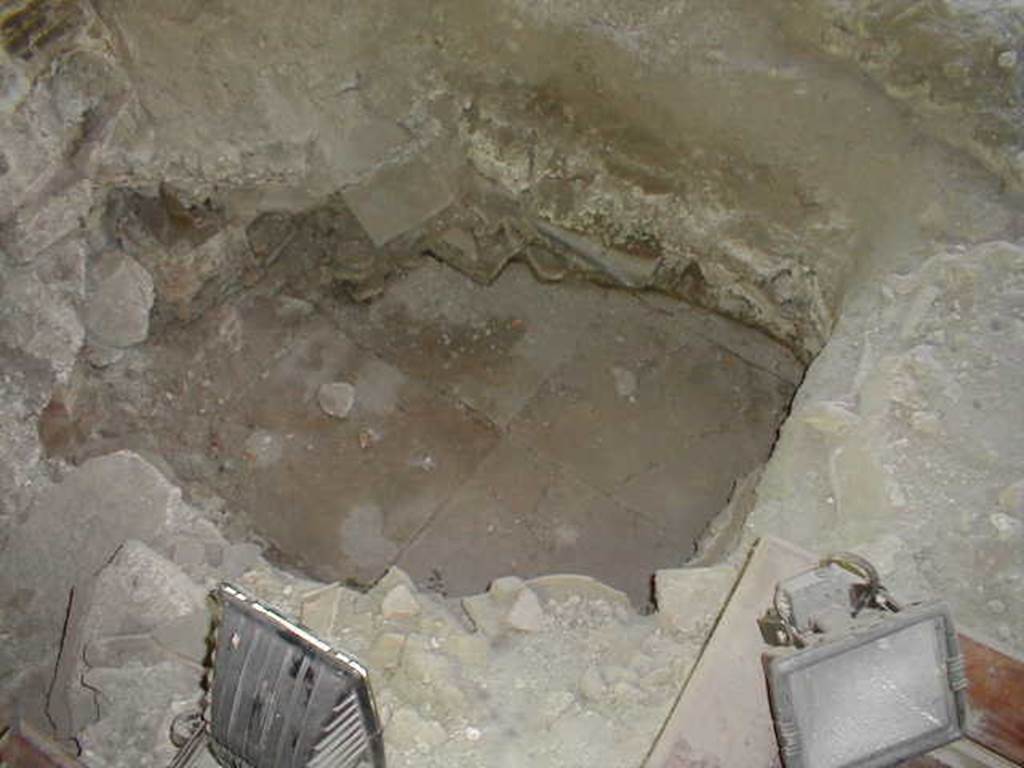 VII.16.a Pompeii. December 2006. Room 4, damaged floor.