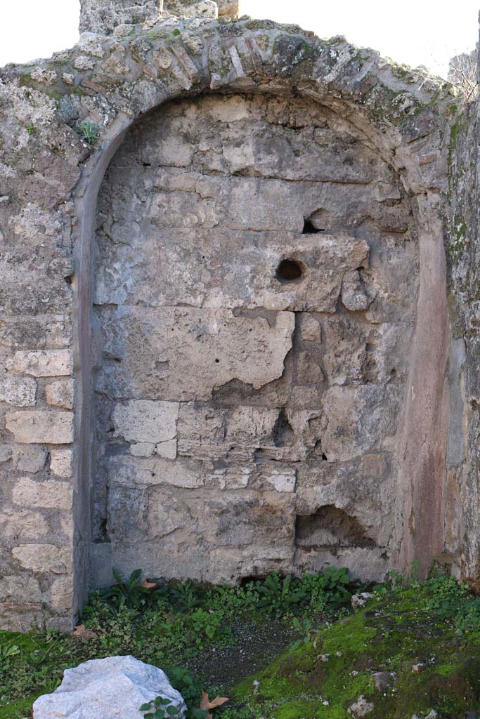 VIII.3.3, Pompeii. December 2018. Recess with latrine, under stairs. Photo courtesy of Aude Durand.