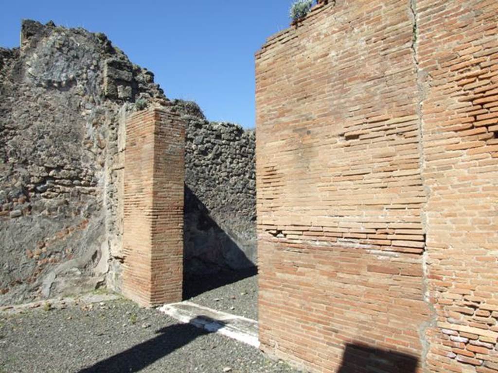 VIII.5.2 Pompeii.  March 2009.  Doorway to Room 6 in north west corner of Portico.  