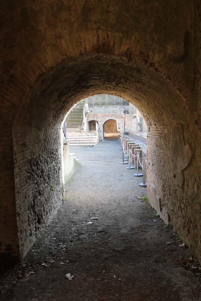 VIII.7.20 Pompeii. December 2018. 
Looking east from entrance/exit onto Triangular Forum. Photo courtesy of Aude Durand.
