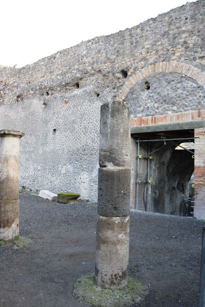 VIII.7.19 Pompeii. December 2018. 
Exit/entrance to Little Theatre, on east end of Large Theatre behind the stage. 
Photo courtesy of Aude Durand.

