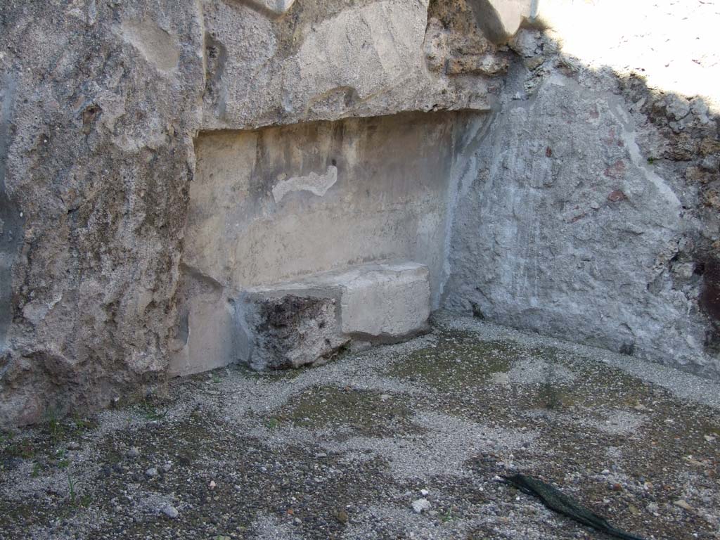 IX.3.2 Pompeii. March 2009. Recess in north wall of triclinium on north side of garden area. 