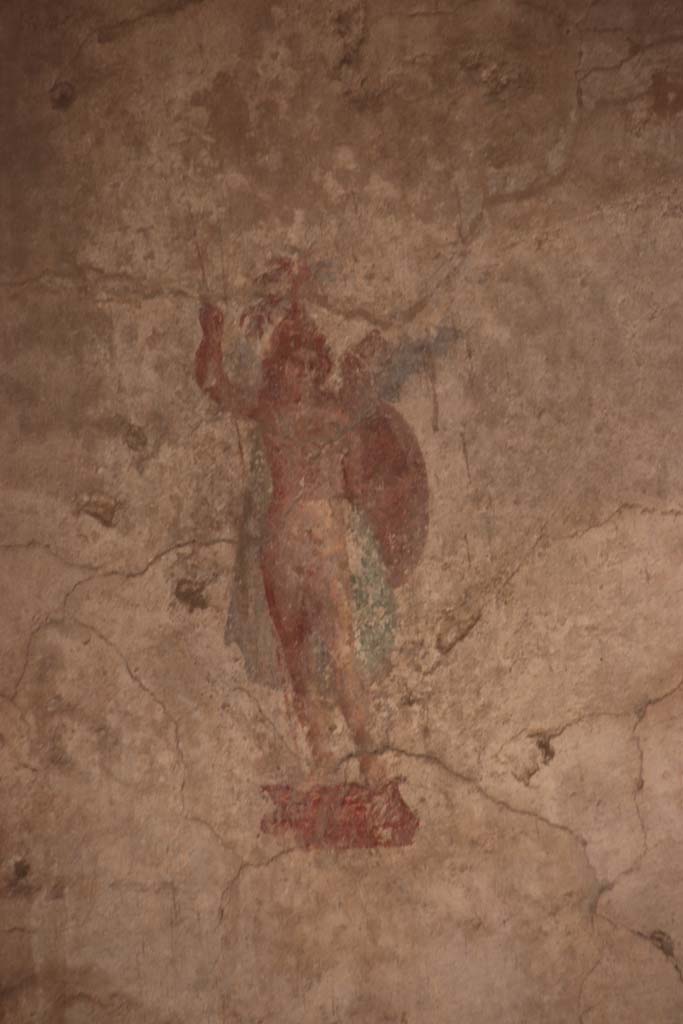 IX.3.5 Pompeii. October 2020. Room 16, painted figure from east end of south wall. 
Photo courtesy of Klaus Heese.

