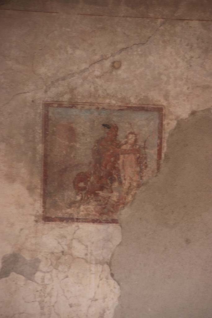 IX.3.5 Pompeii. September 2017. 
Room 16, wall painting of Chiron and Achilles, from centre of south wall.
Photo courtesy of Klaus Heese.
