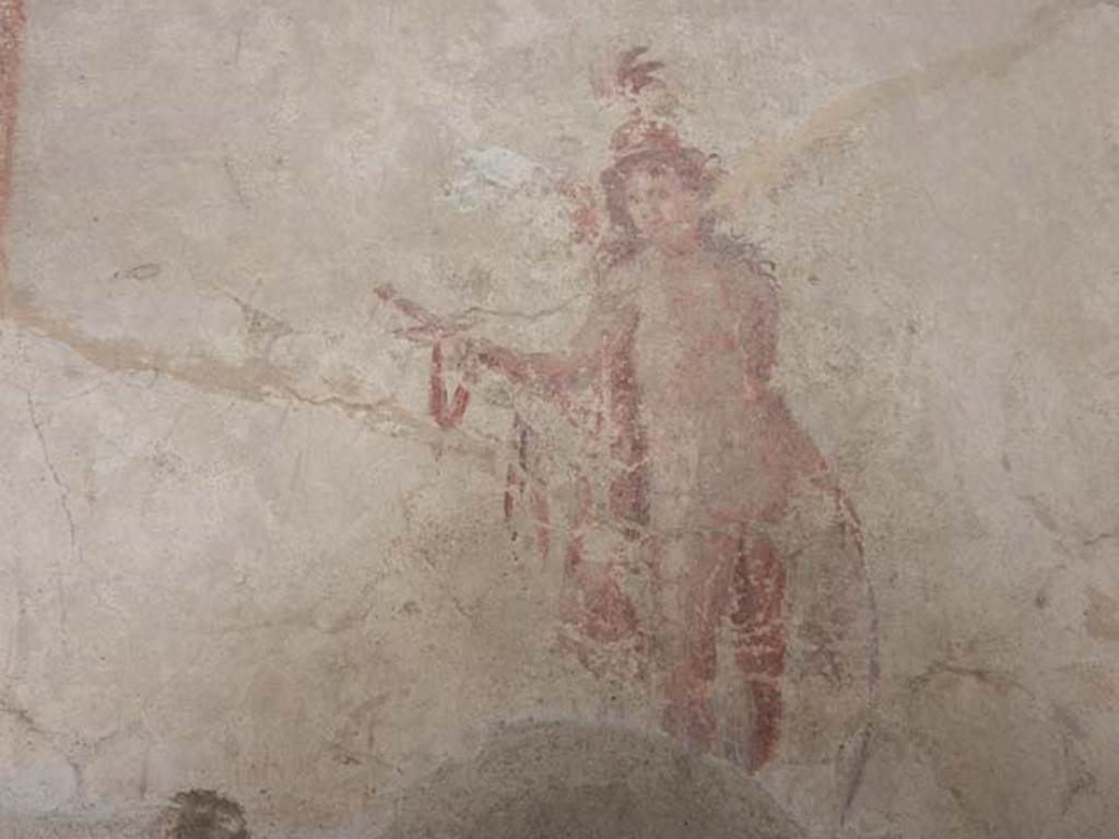 IX.3.5 Pompeii. May 2015. Room 16, painted figure from west side of south wall.  
Photo courtesy of Buzz Ferebee.
