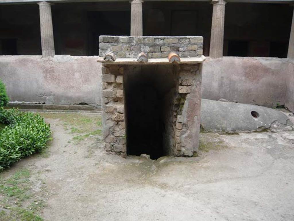 Villa of Mysteries, Pompeii. May 2012. Entrance to crypt. Photo courtesy of Buzz Ferebee. 
