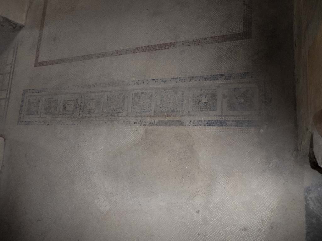 Villa of Mysteries, Pompeii. September 2017. Room 3, detail of flooring. 
Foto Annette Haug, ERC Grant 681269 DÉCOR.
