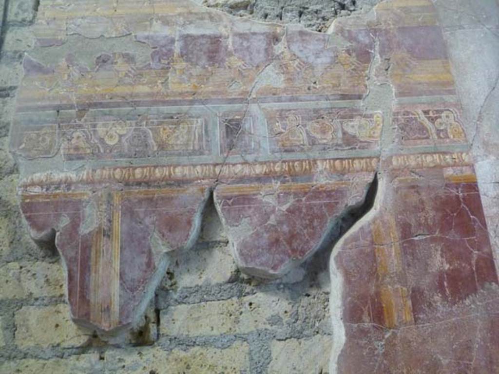 Oplontis, May 2011. Detail from north wall of corridor on east side of atrium. Photo courtesy of Michael Binns.