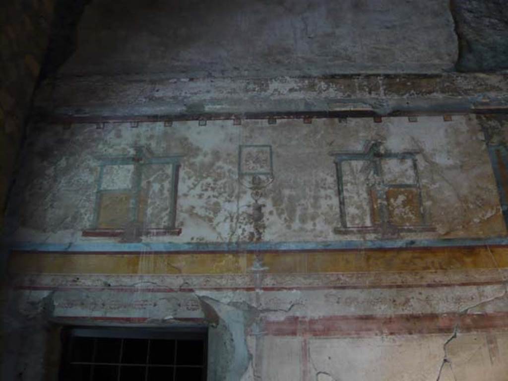 Oplontis, May 2010. Room 25, upper west wall above doorway to room 22. Photo courtesy of Buzz Ferebee.