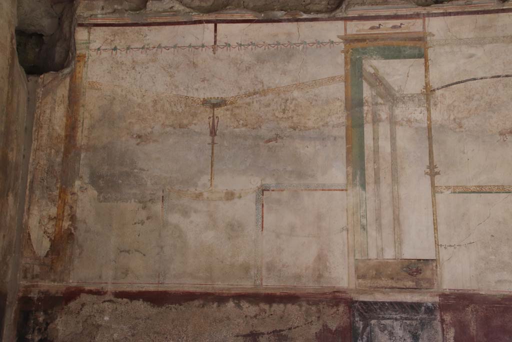 Oplontis Villa of Poppea, September 2021. Portico 40, painted panel from upper east wall in north-east corner. Photo courtesy of Klaus Heese.
