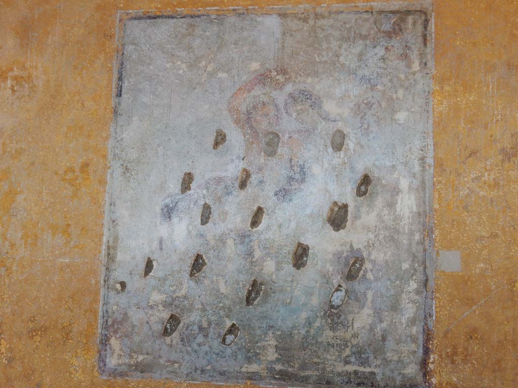 Stabiae, Villa Arianna, June 2019. Room 7, central wall painting from south wall. Photo courtesy of Buzz Ferebee.