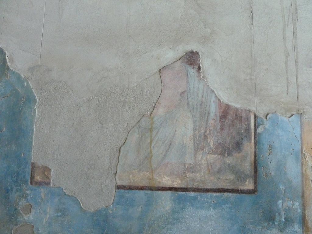 Stabiae, Villa Arianna, September 2015. Room 3, west wall, remains of central panel.