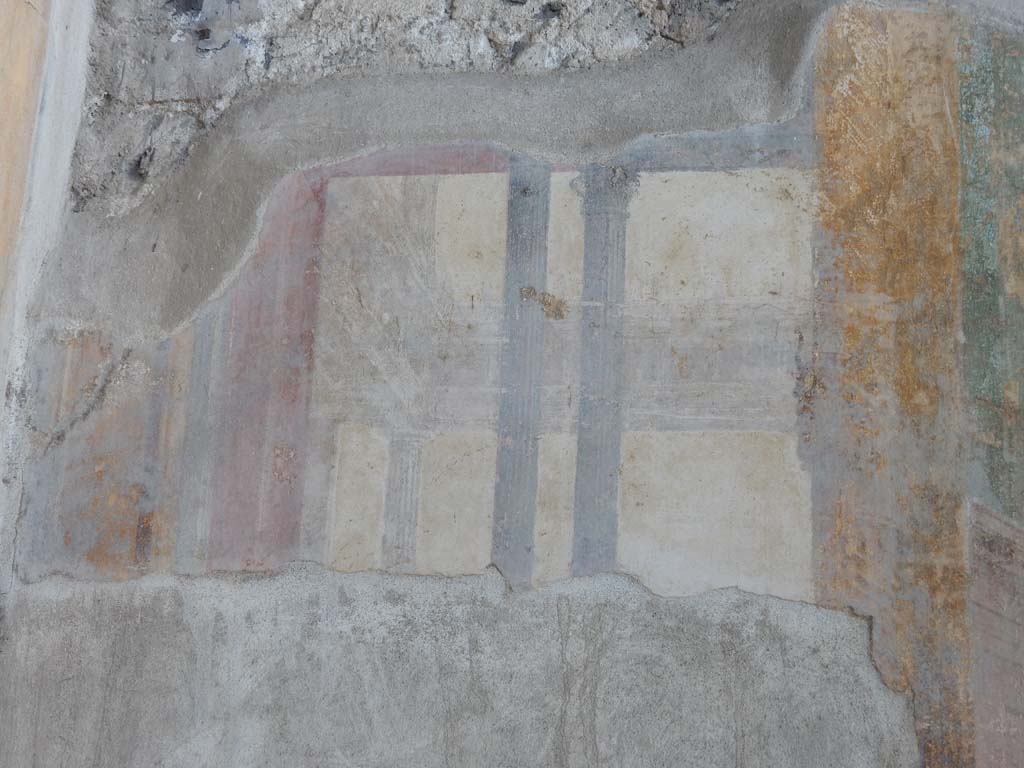 Stabiae, Villa Arianna, June 2019. Room 3, painted decoration from west wall. Photo courtesy of Buzz Ferebee.