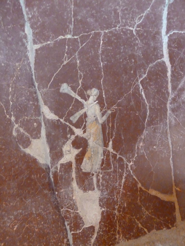 Stabiae, Villa Arianna, September 2015. W.28, detail of painted figure.