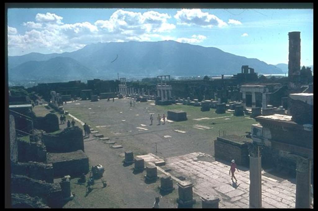 Arch of Nero. Looking south west across the Forum from the site of the arch. Photographed 1970-79 by G�nther Einhorn, picture courtesy of his son Ralf Einhorn.