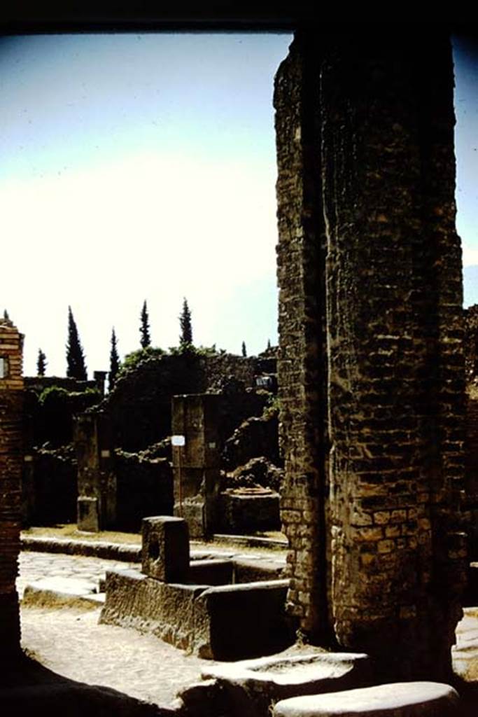 Fountain outside I.4.15 on Via Stabiana. 1959. Looking south-west towards the rear of the fountain and the water-column. Photo by Stanley A. Jashemski.
Source: The Wilhelmina and Stanley A. Jashemski archive in the University of Maryland Library, Special Collections (See collection page) and made available under the Creative Commons Attribution-Non Commercial License v.4. See Licence and use details.
J59f0556
