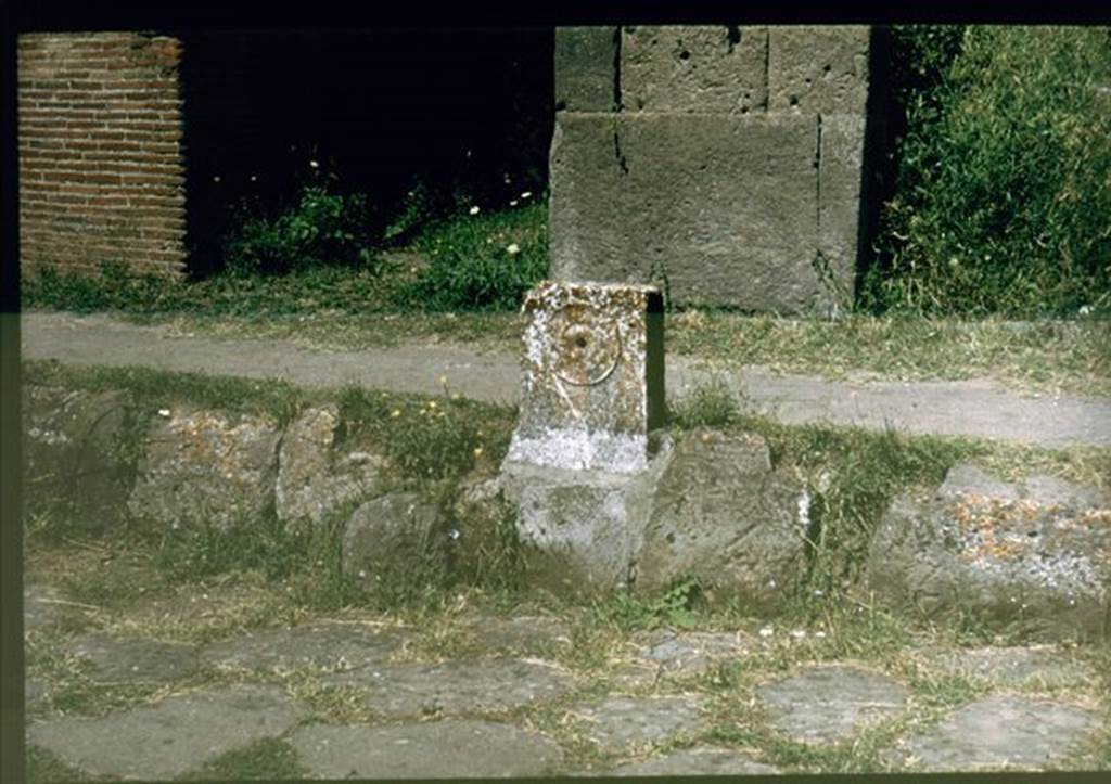 V.1.3 Pompeii. Fountain between V.1.3 and V.1.4. Photographed 1970-79 by G�nther Einhorn, picture courtesy of his son Ralf Einhorn.

