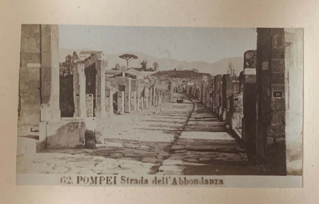 Fountain outside VII.9.67. Via dell� Abbondanza, Pompeii. From an album dated 1882. Looking east between VII.9 and VIII.3.
Photo courtesy of Rick Bauer.
