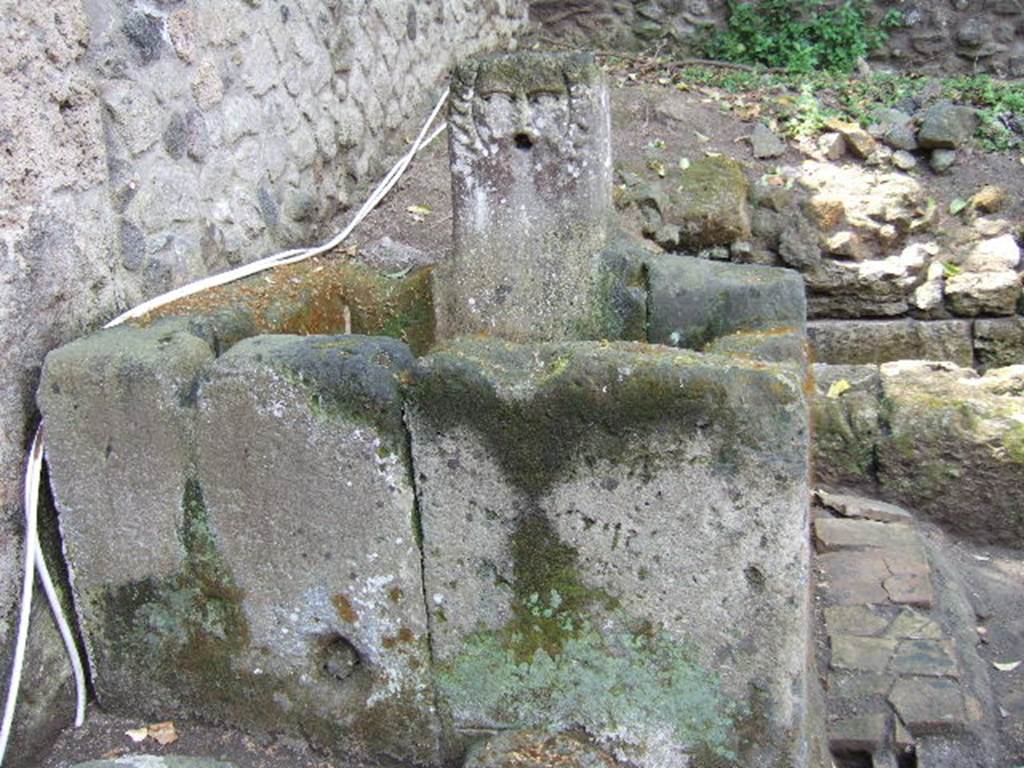 Fountain near Stabian Gate. May 2006. East side.