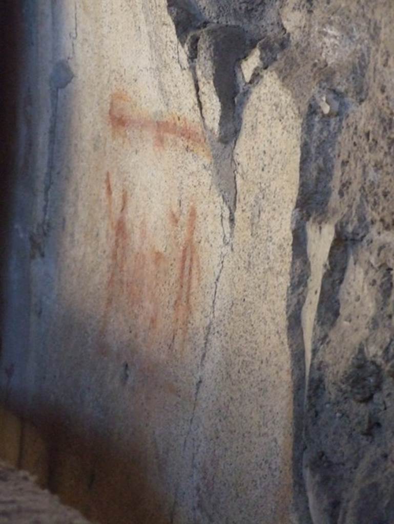 IX.12.6 Pompeii. March 2009. Room “n1”, west wall, detail of the preparatory sketch for a lararium painting?
See Nappo, S., 1998. Pompeii: Guide to the lost City. London: Weidenfeld and Nicolson. (p.57).


