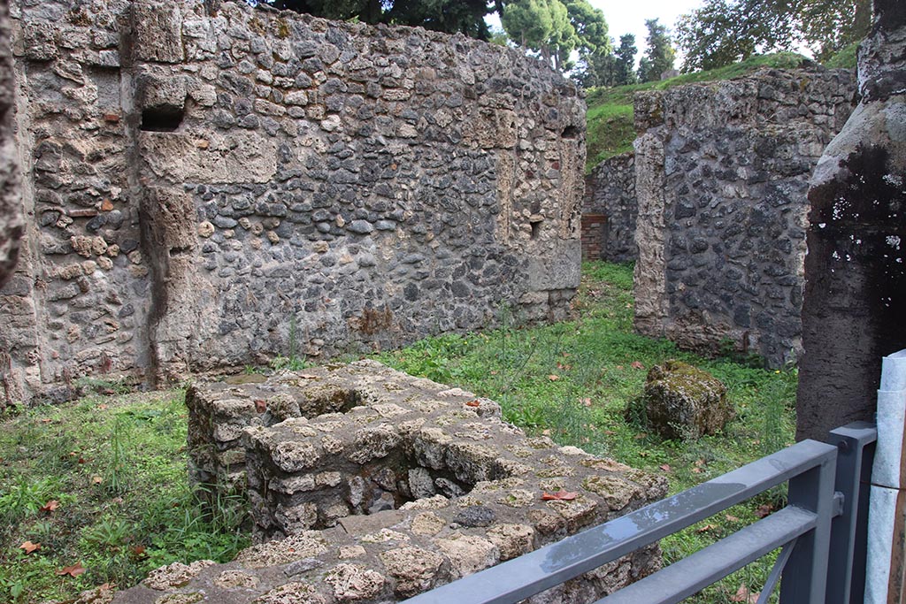 I.1.1 Pompeii. October 2024. Looking south-east from entrance doorway and counter. Photo courtesy of Klaus Heese.